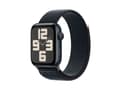 Miniatyrbild 2 av 5: Apple Watch SE (GPS) - 2a generation - 44 mm - midnattsaluminium - smart klocka med sportögla - vävd nylon - midnatt - handledsstorlek: 145-220 mm -