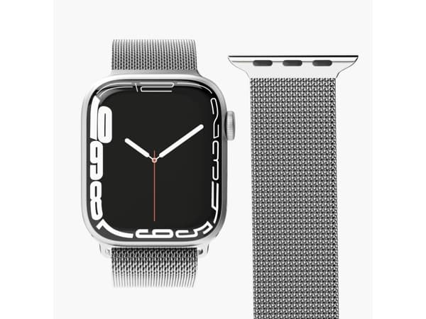 Vonmählen Milanese Loop, Band, Smartklokke, Sølv, Apple, Apple Watch 38 mm | 40 mm | 41 mm, Rustfritt stål
