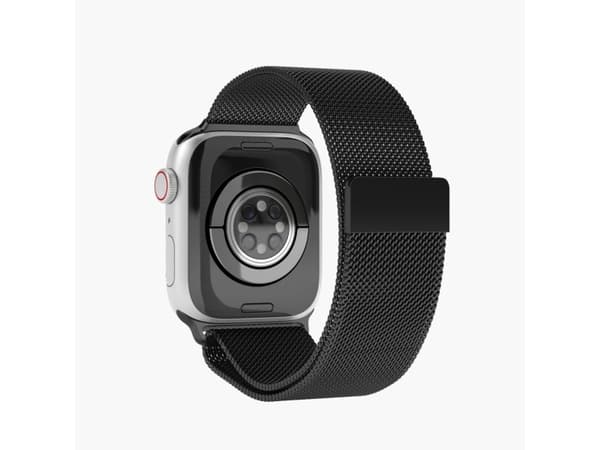 Vonmählen Milanese Loop, Band, Smartklokke, Sort, Apple, Apple Watch 42 mm | 44 mm | 45 mm | 49 mm, Rustfritt stål