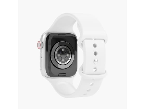 Vonmählen Classic, Band, Smartwatch, Vit, Apple, Apple Watch 42 mm | 44 mm | 45 mm | 49 mm, Silikon