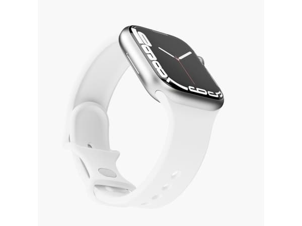 Vonmählen Classic, Band, Smartwatch, Vit, Apple, Apple Watch 42 mm | 44 mm | 45 mm | 49 mm, Silikon