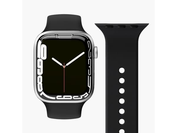 Vonmählen Classic, Yhtye, Älykello, Musta, Apple, Apple Watch 38 mm | 40 mm | 41 mm, Silikoni