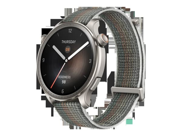 Amazfit Balance - Aluminiumlegering - smart klocka med rem - nylon - handledsstorlek: 150-210 mm - display 1.5" - Bluetooth, Wi-Fi - 35 g  - sunset g