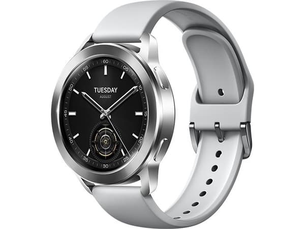 Xiaomi Watch S3 - Smart klocka med rem - fluororubber - handledsstorlek: 140-210 mm - display 1.43" - Bluetooth, NFC - 44 g  - silver