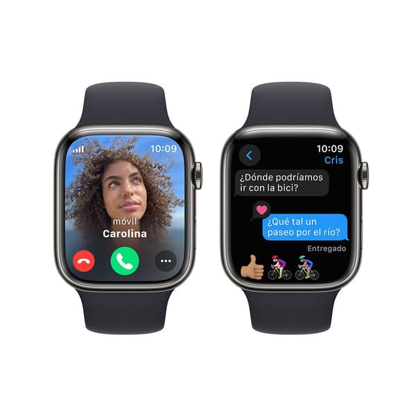 Apple Rostfritt Stål Watch Series 9 Gps+cellular 45 Mm Blå S-M