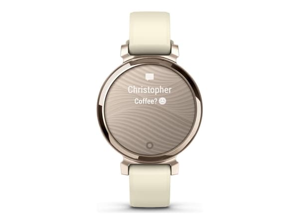 Garmin Lily 2 - Cream gold - smart klocka med band - silikon - coconut - handledsstorlek: 110-175 mm - monokrom - Bluetooth - 24.4 g