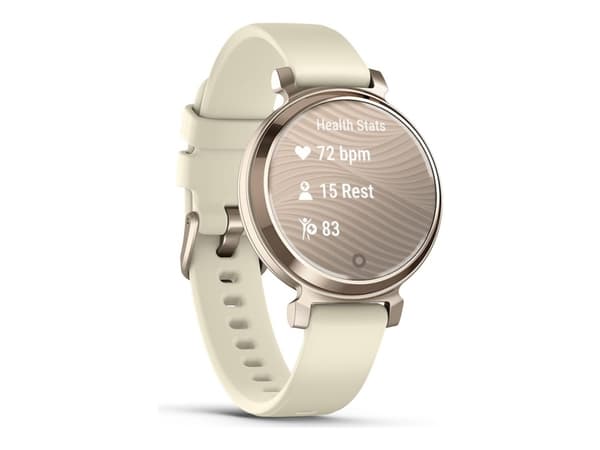 Garmin Lily 2 - Cream gold - smart klocka med band - silikon - coconut - handledsstorlek: 110-175 mm - monokrom - Bluetooth - 24.4 g