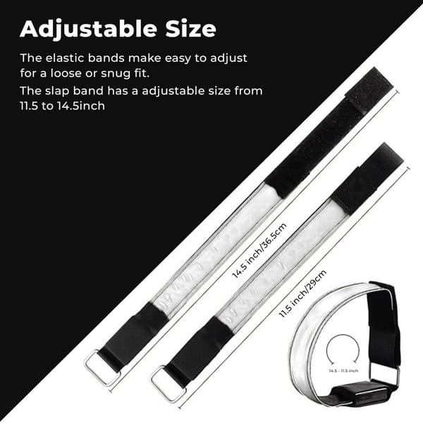 2-Pack Uppladdningsbar LED-Armband – Högsynlighets Löparljus