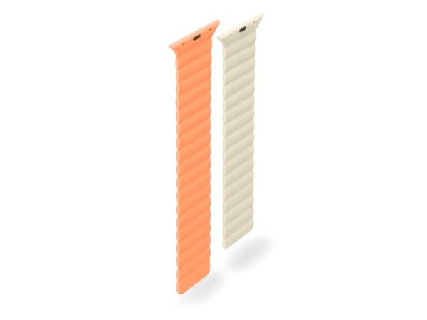 Hama Fantastic Feel rannekoru magneettisuljin 38 mm, 40 mm, 41 mm Oranssi, Beige Watch Series 1, Watch Series 2, Watch Series 3, Watch Series 4, Watc
