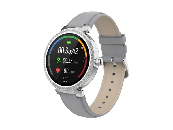 DENVER SWC-342 - Smartklokke med stropp - grå - display 1.2" - Bluetooth