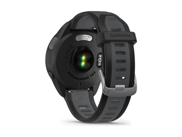Garmin Forerunner 165 Music - Svart - sportsur med bånd - silikon - skifergrå - håndleddstørrelse: 126-203 mm - display 1.2" - 4 GB - Bluetooth, ANT+