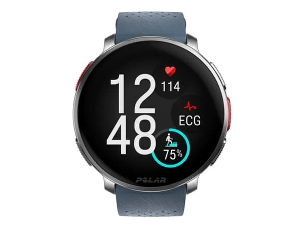 Polar Vantage V3 - Aluminum - sportklocka med band - silikon - display 1.39" - 32 GB - Bluetooth - 57 g  - white stripe