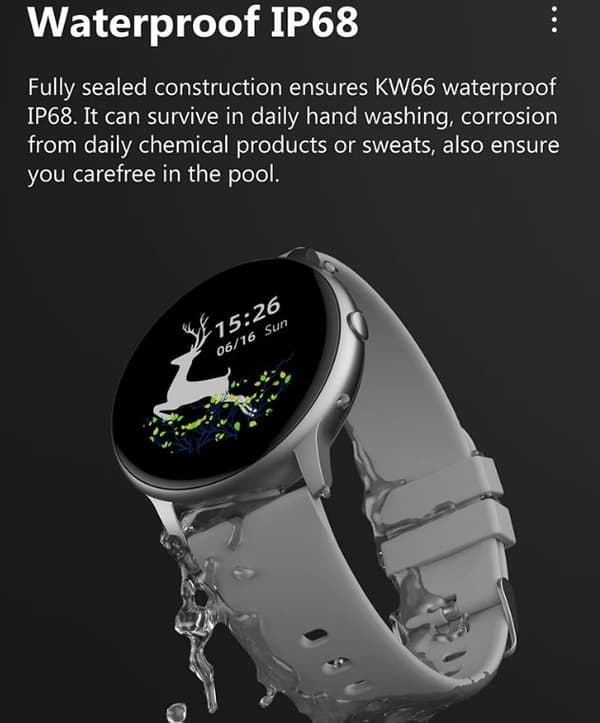 IMILAB W12 Smart Watch Män Fitness Tracker Hjärtfrekvens Sömnövervakning Bluetooth 24H Smart Watch Svart