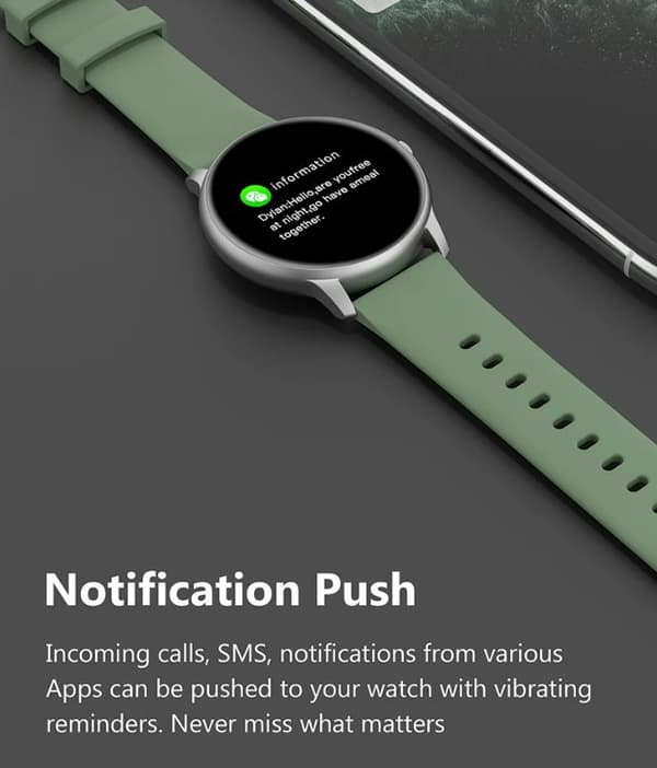 IMILAB W12 Smart Watch Män Fitness Tracker Hjärtfrekvens Sömnövervakning Bluetooth 24H Smart Watch Svart