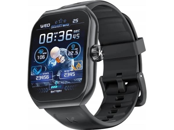 Kumi Smartwatch KU7 1.96 cala 250 mAh Musta