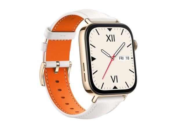 Huawei Watch Fit 3 - Guld aluminiumlegering - smart klocka med rem - läder - vit - handledsstorlek: 120-190 mm - display 1.82" - Bluetooth, NFC - 26