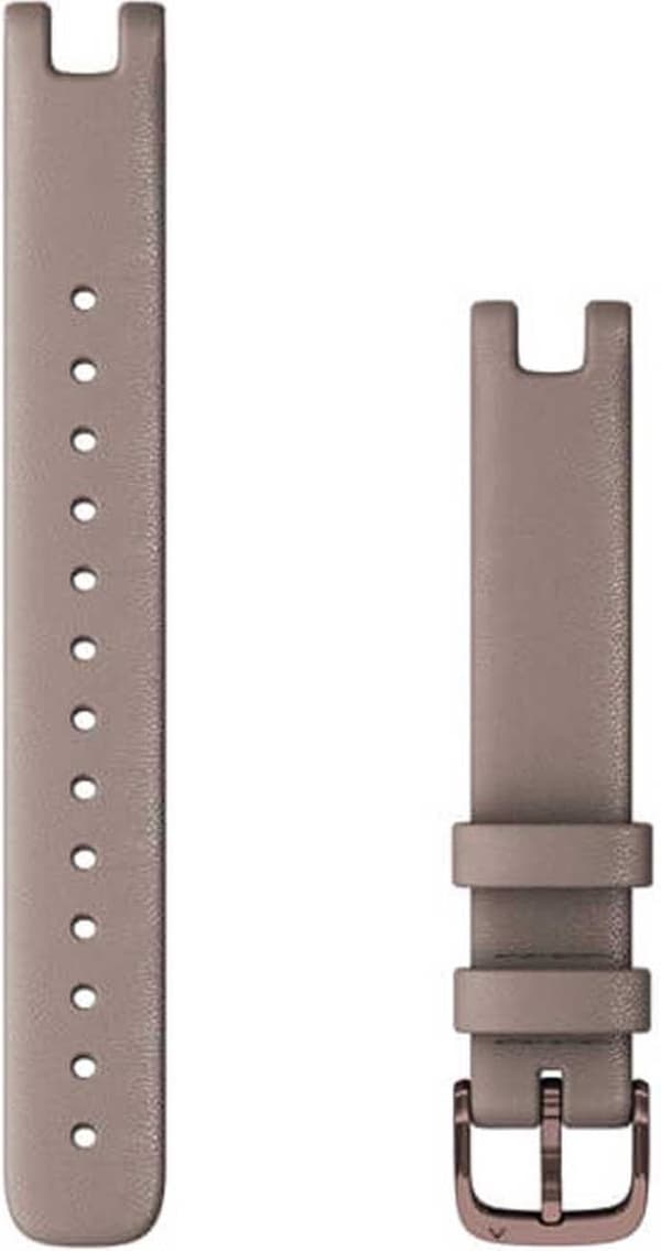 Garmin Lily klockarmband - 14 mm - Bärbart band - Italienskt läder - Mörk brons