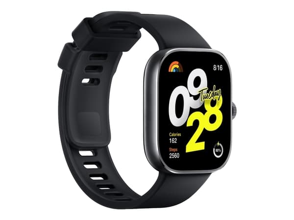 Xiaomi Redmi Watch 4 - Smartklokke med stropp - TPU - svart - håndleddstørrelse: 135-205 mm - display 1.97" - Bluetooth - 31.5 g - obsidiansvart