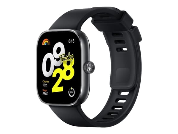 Xiaomi Redmi Watch 4 - Smartklokke med stropp - TPU - svart - håndleddstørrelse: 135-205 mm - display 1.97" - Bluetooth - 31.5 g - obsidiansvart
