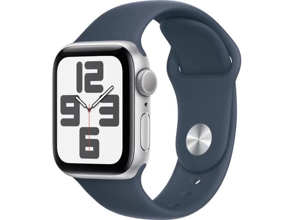 Smartwatch Apple Watch SE 2023 GPS 40mm Silver Alu Sport S/M Granatowy (MRE13QI/A)
