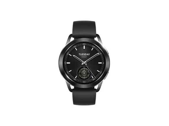 Xiaomi Watch S3 - Smartklokke med stropp - fluororubber - håndleddstørrelse: 140-210 mm - display 1.43" - Bluetooth, NFC - 44 g - svart