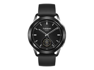 Xiaomi Watch S3 - Smartklokke med stropp - fluororubber - håndleddstørrelse: 140-210 mm - display 1.43" - Bluetooth, NFC - 44 g - svart