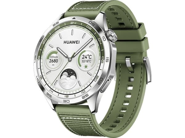 Huawei Watch GT 4 - 46 mm - ruostumaton teräs - älykello rannekkeella - komposiitti - ranteen koko: 140-210 mm - näyttö 1.43" - NFC, Bluetooth - 48 g