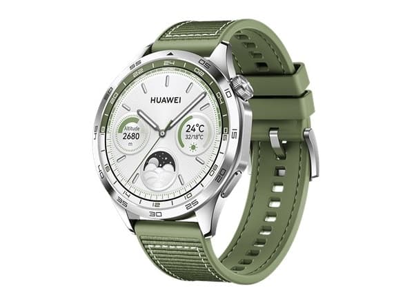 Huawei Watch GT 4 - 46 mm - ruostumaton teräs - älykello rannekkeella - komposiitti - ranteen koko: 140-210 mm - näyttö 1.43" - NFC, Bluetooth - 48 g