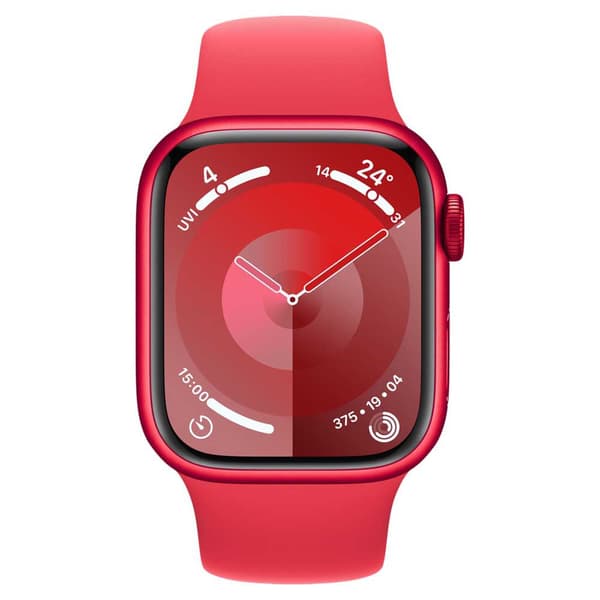 Apple Series 9 Gps 41 Mm Sport Band Watch Rød S-M