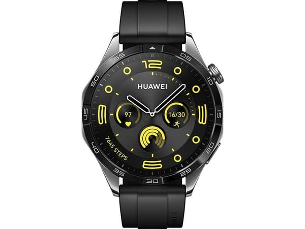 Huawei Watch GT 4 - 46 mm - rostfritt stål - smart klocka med rem - fluoroelastomer - handledsstorlek: 140-210 mm - display 1.43" - NFC, Bluetooth -