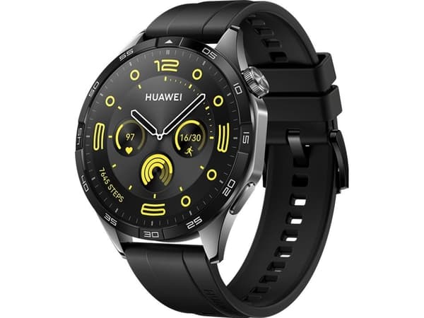 Huawei Watch GT 4 - 46 mm - rostfritt stål - smart klocka med rem - fluoroelastomer - handledsstorlek: 140-210 mm - display 1.43" - NFC, Bluetooth -