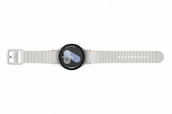 Samsung Galaxy Watch7 - 44 mm - smartklokke med sportsbånd - gummi - båndbredde: M/L - display 1.47" - 32 GB - NFC, Wi-Fi, Bluetooth - 33.8 g - sølv
