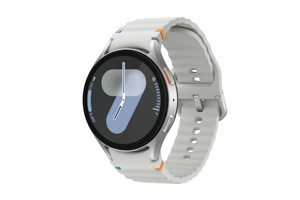 Samsung Galaxy Watch7 - 44 mm - smartklokke med sportsbånd - gummi - båndbredde: M/L - display 1.47" - 32 GB - NFC, Wi-Fi, Bluetooth - 33.8 g - sølv