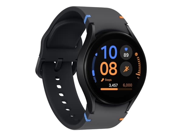 Samsung Galaxy Watch FE - 40 mm - smart klocka med sportband - display 1.2" - 16 GB - Bluetooth, Wi-Fi, NFC - 26.6 g  - svart