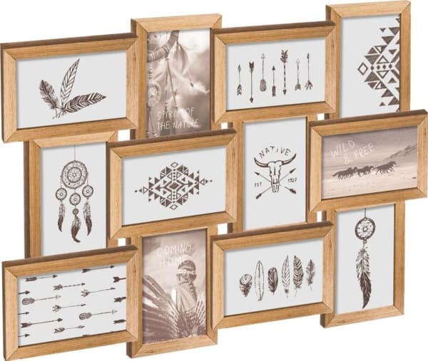 Atmosphera Frame Ram för 12 foton, foton i polylinjer, 46 x 60 x 3 cm