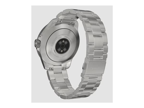 Withings ScanWatch Nova - 42 mm - rostfritt stål - smart klocka med hybridfunktion med Oyster Metal-armband - metall - display 0.63" - monokrom - Blu