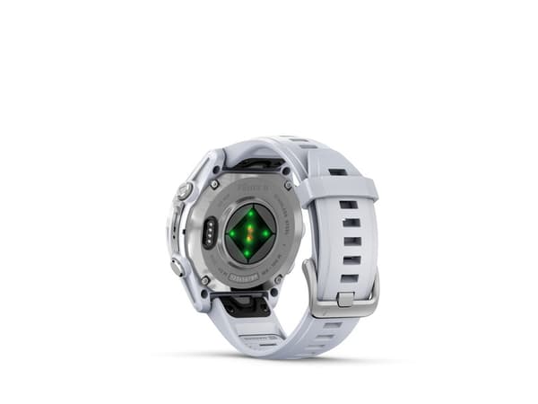 Garmin Fenix 8 - 43 mm - silver - sportklocka med band - silikon - whitestone - handledsstorlek: 108-182 mm - display 1.4" - 32 GB - Bluetooth, Wi-Fi