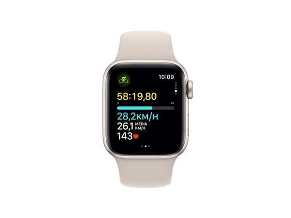 Apple Watch SE (GPS + Cellular) - 2. generasjon - 40 mm - stjernelysaluminium - smartklokke med sportsbånd - fluorelastomer - stjernelys - båndbredde