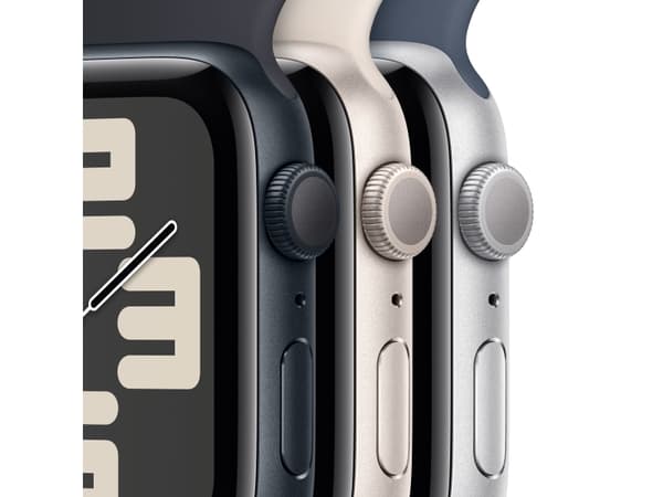 Apple Watch SE (GPS) - 2a generation - 40 mm - midnattsaluminium - smart klocka med sportögla - vävd nylon - midnatt - handledsstorlek: 145-220 mm -