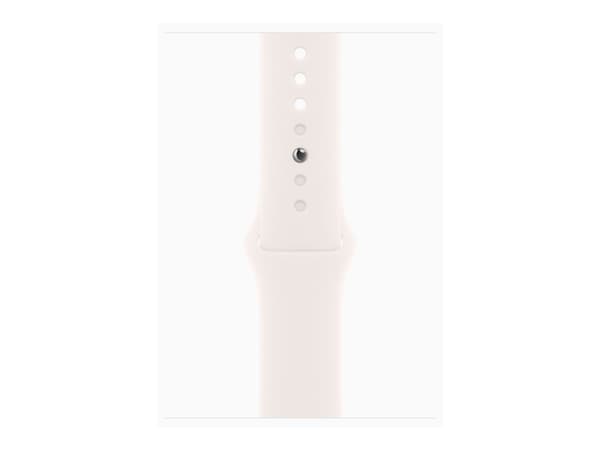 Apple Watch Series 10 (GPS) - 46 mm - guldrosa aluminium - smart klocka med sportband - fluoroelastomer - lätt rouge - bandstorlek: S/M - 64 GB - Wi-