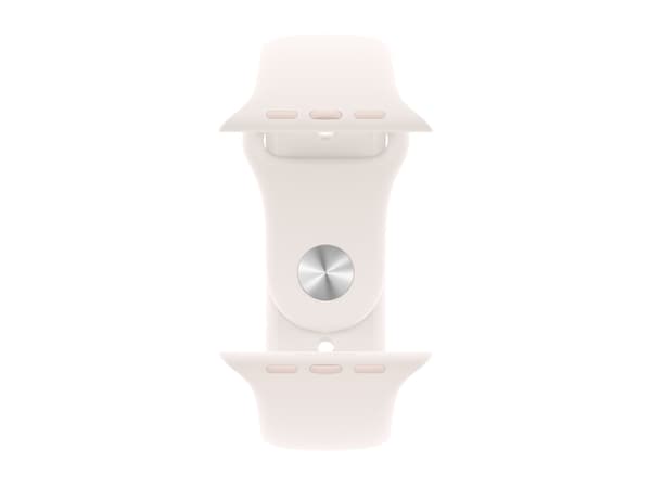 Apple Watch Series 10 (GPS) - 46 mm - guldrosa aluminium - smart klocka med sportband - fluoroelastomer - lätt rouge - bandstorlek: S/M - 64 GB - Wi-