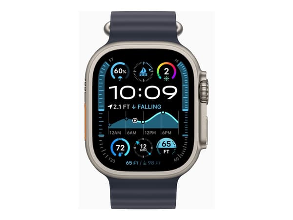 Apple Watch Ultra 2 GPS + Cellular 49mm Natural Titanium Case with Navy Ocean Band