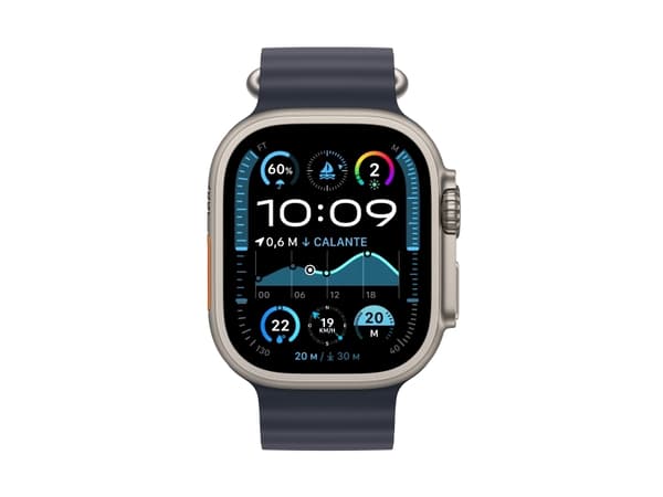 Apple Watch Ultra 2 GPS + Cellular 49mm Natural Titanium Case with Navy Ocean Band