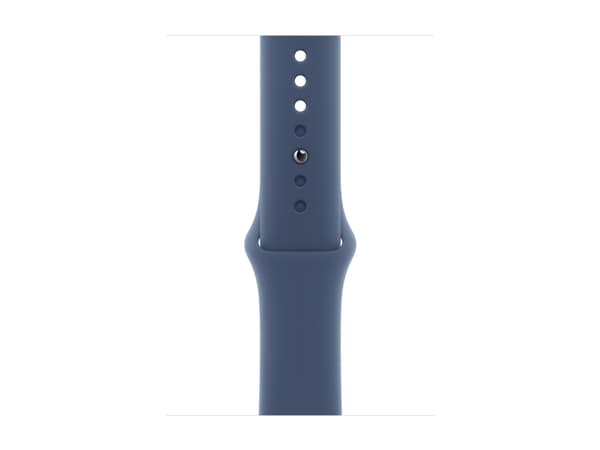 Apple Watch Series 10 GPS 46mm Silver Aluminium Case with Denim Sport Band - M/L, OLED, Touchscreen, 64 GB, Wi-Fi, GPS (satellite), 36.4 g
