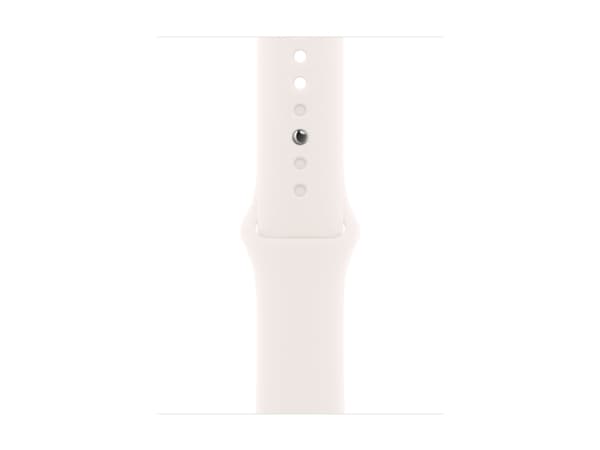 Apple Watch Series 10 (GPS) - 42 mm - rosegull aluminium - smartklokke med sportsbånd - fluorelastomer - lett rouge - båndbredde: S/M - 64 GB - Wi-Fi
