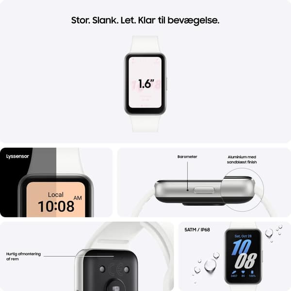 Samsung Galaxy Fit3, 4.06 cm (1.6"), AMOLED, Touchscreen, 0.256 GB, 18.5 g