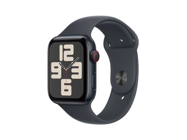 Apple Watch SE (GPS + Cellular) - 2. sukupolvi - 44 mm - midnight alumiini - älykello urheilurannekkeella - fluoroelastomeeri - midnight - rannekkeen
