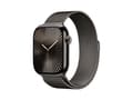 Miniatyrbild 4 av 5: Apple Watch Series 10 (GPS + Cellular) - 46 mm - skiffer titan - smart klocka med milanesisk loop - nät av rostfritt stål - skiffer - bandstorlek: M/