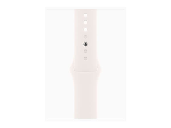 Apple Watch Series 10 (GPS + Cellular) - 46 mm - guld titan - smart klocka med sportband - fluoroelastomer - starlight - bandstorlek: M/L - 64 GB - L