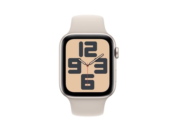 Apple Watch SE (GPS) - 2a generation - 44 mm - stjärnljusaluminium - smart klocka med sportband - fluoroelastomer - starlight - bandstorlek: M/L - 32